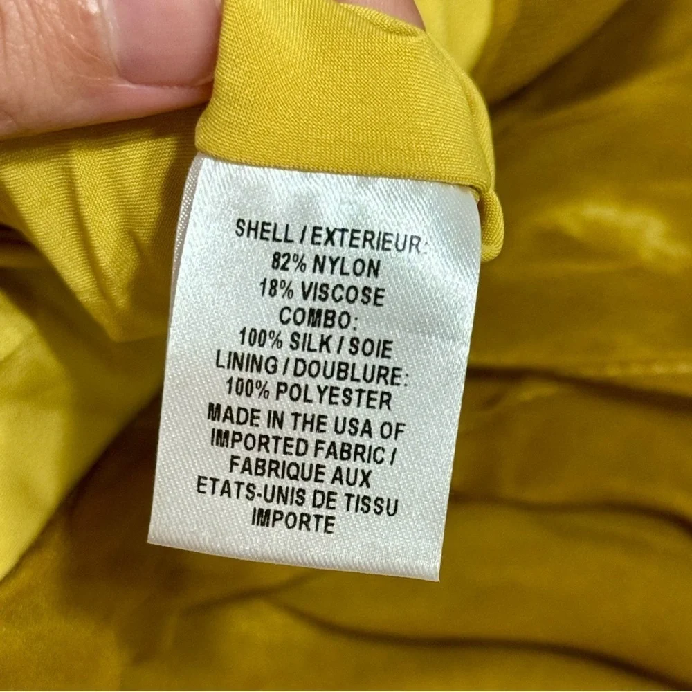 Milly Gold Velour Velvet Bias Slip Dress Size 0